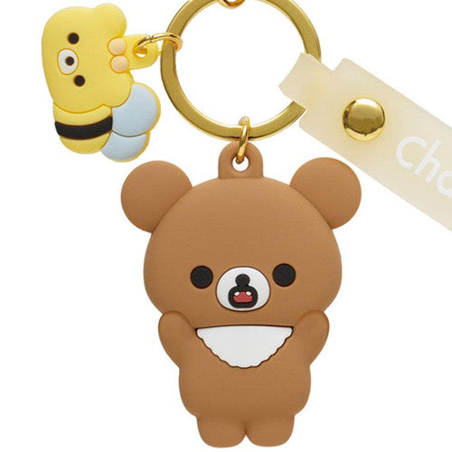 San-X Rilakkuma Chairoikoguma Keychain w/ Bee