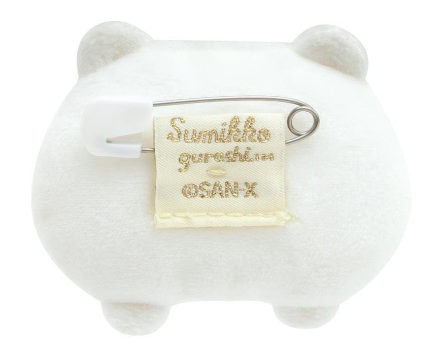 San-X Sumikko Gurashi Plush Badge (Shirokuma)
