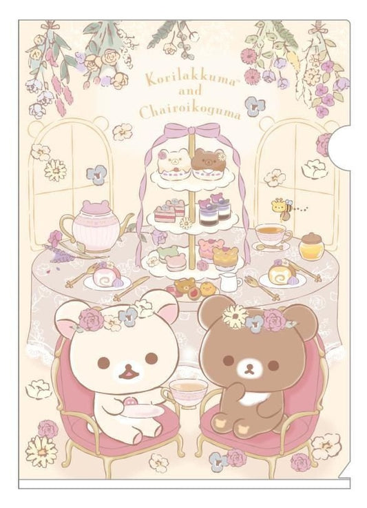 San-X Rilakkuma Tea Time Korilakkuma & Charoikoguma A4 Folder (A)