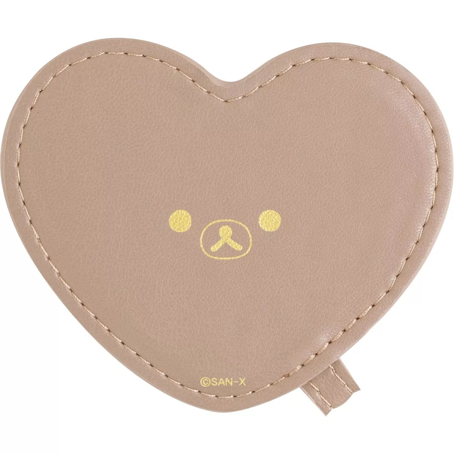 San-X Rilakkuma Cosmetics Bag w/ Heart-Shaped Pocket Mirror