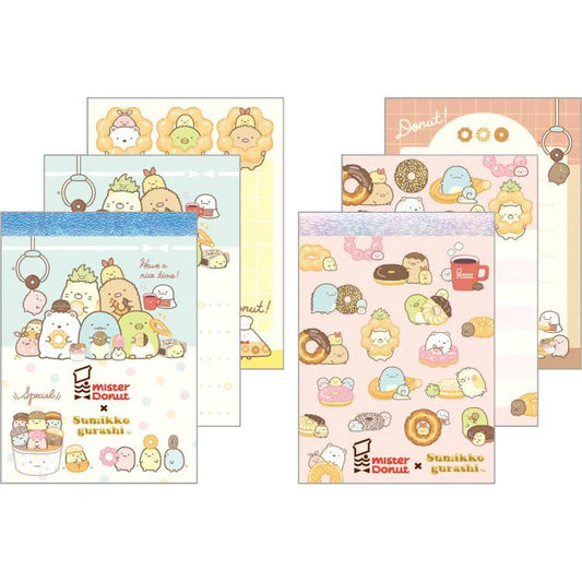 San-X Mister Donut X Sumikko Gurashi Sparkle Memo Pad (Random)