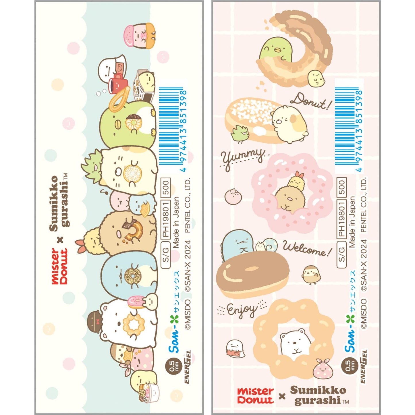 San-X Mister Donut X Sumikko Gurashi EnerGel 0.5mm Pen (Random)