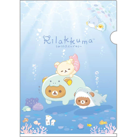 San-X Rilakkuma Relax In Ocean A4 Document Folder (A)