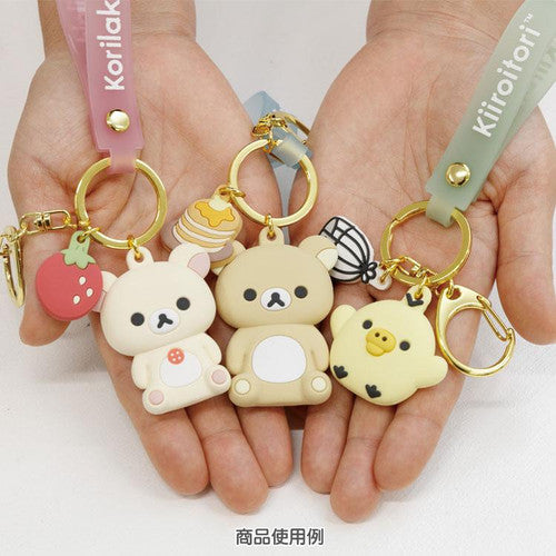 San-X Rilakkuma Korilakkuma Keychain w/ Strawberry